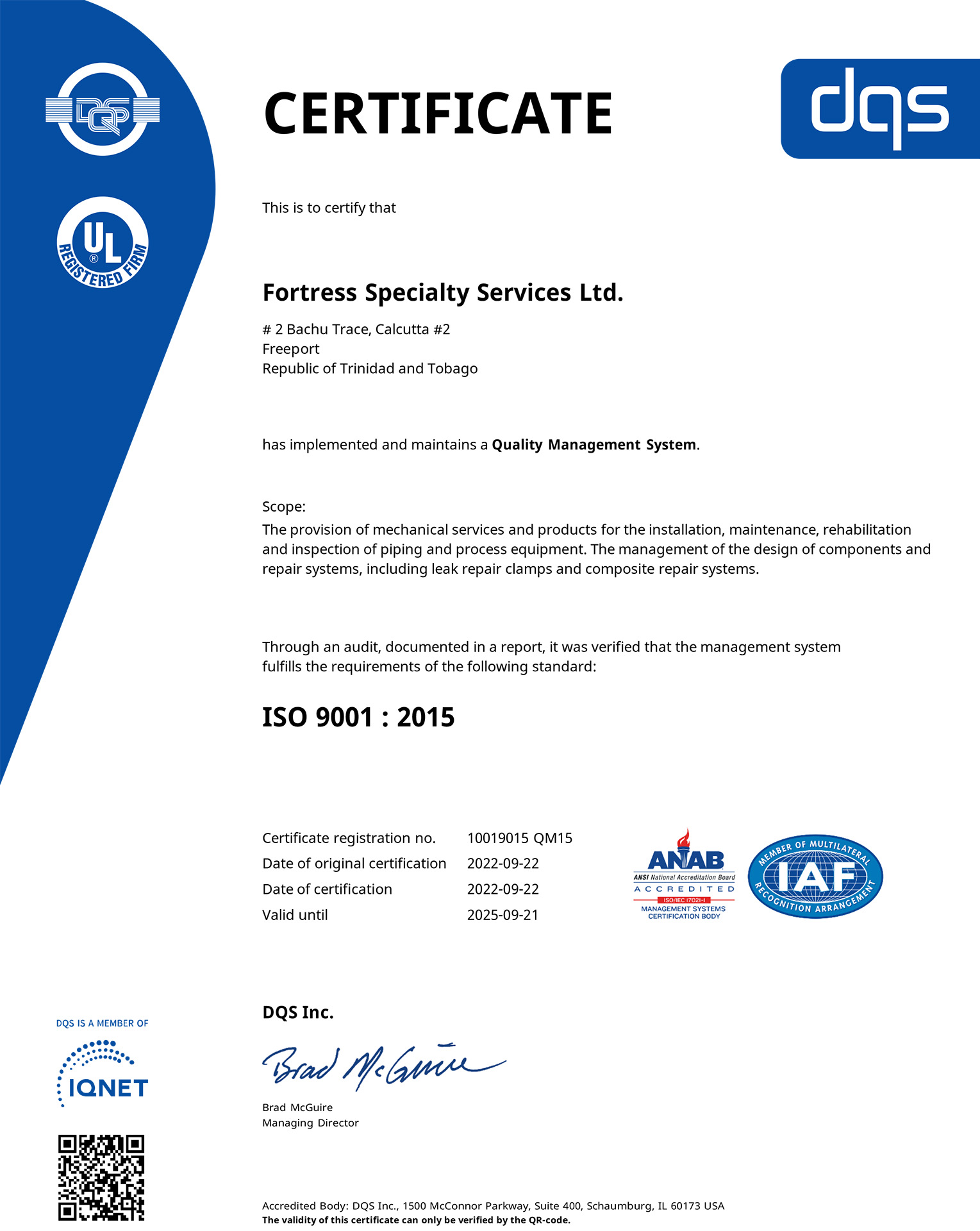 ISO Certificate"